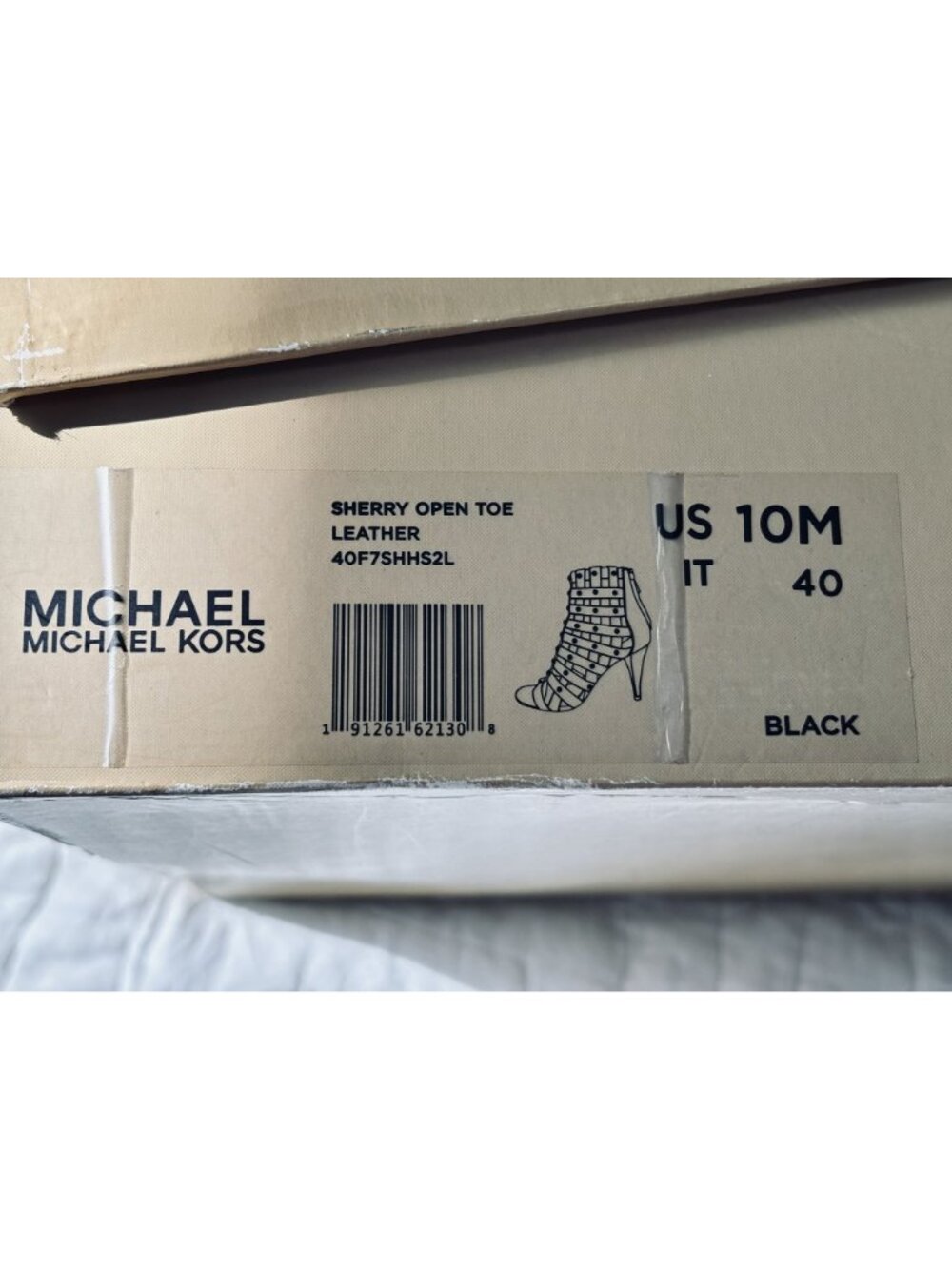 Michael Kors Black Studded Strappy High Heel Sandals Size 10M With Original Box - Picture 7 of 7